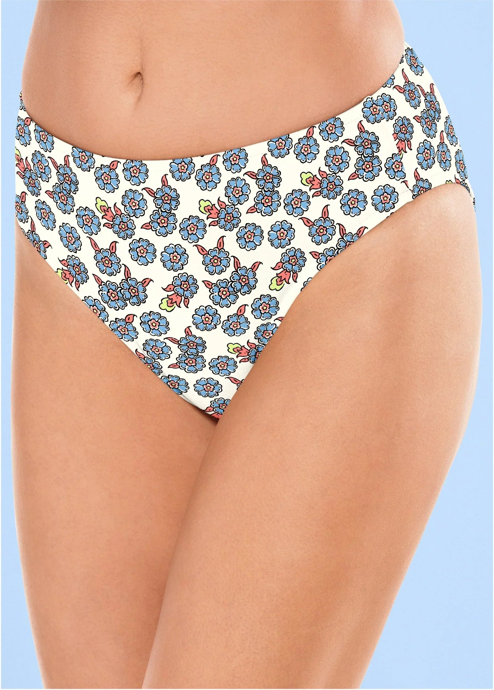 High Waist Moderate Bottom Dainty Bloom