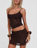 OCTAVIA MINI SKIRT CHOCOLATE SPARKLE