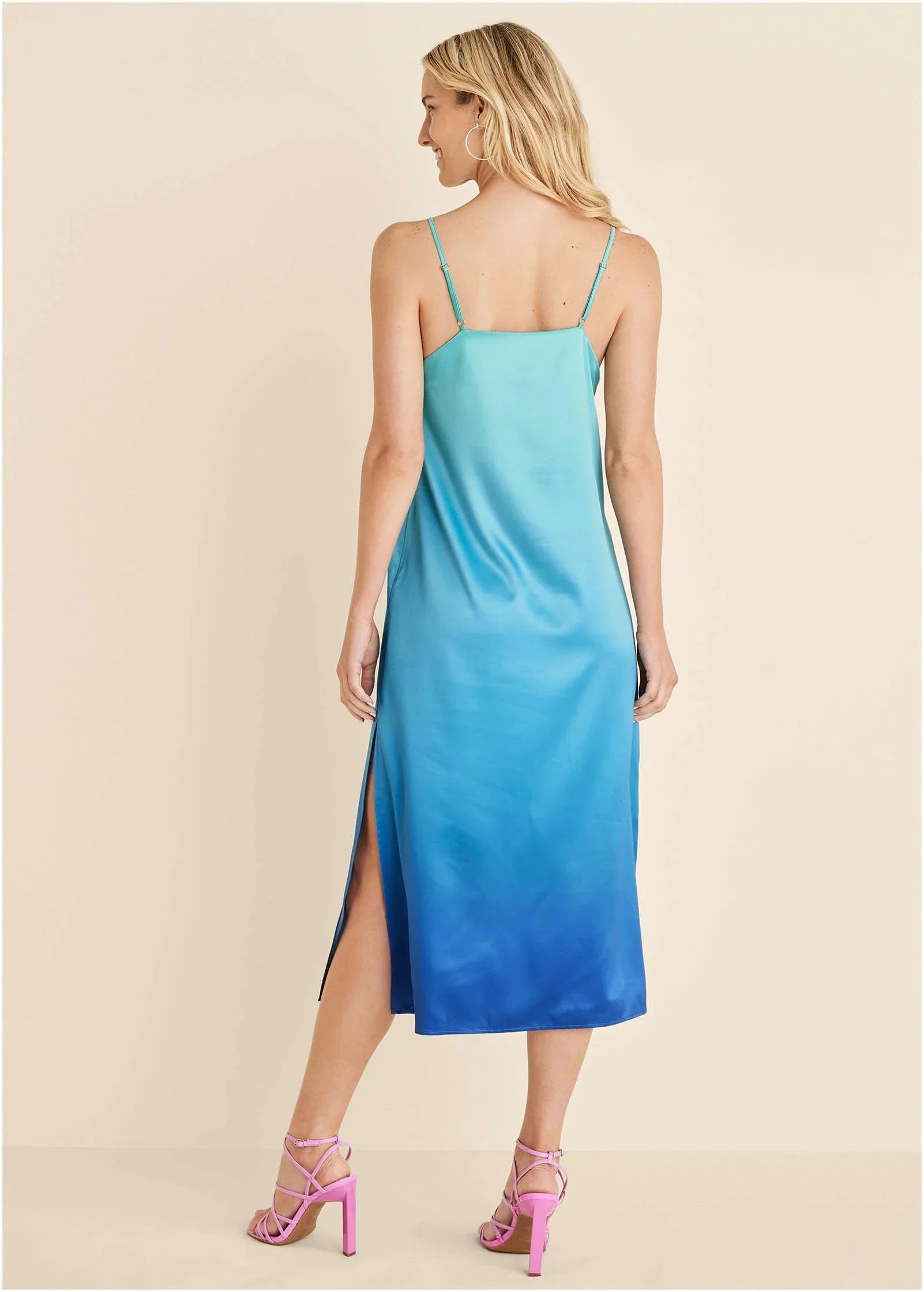 Midi Slip Dress Atlantis Ombre