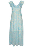 Ruffle Detail Maxi Dress Dancing Whimsy Floral
