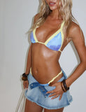 EMBERLAIN BIKINI TOP BLUE MACRO FLORAL
