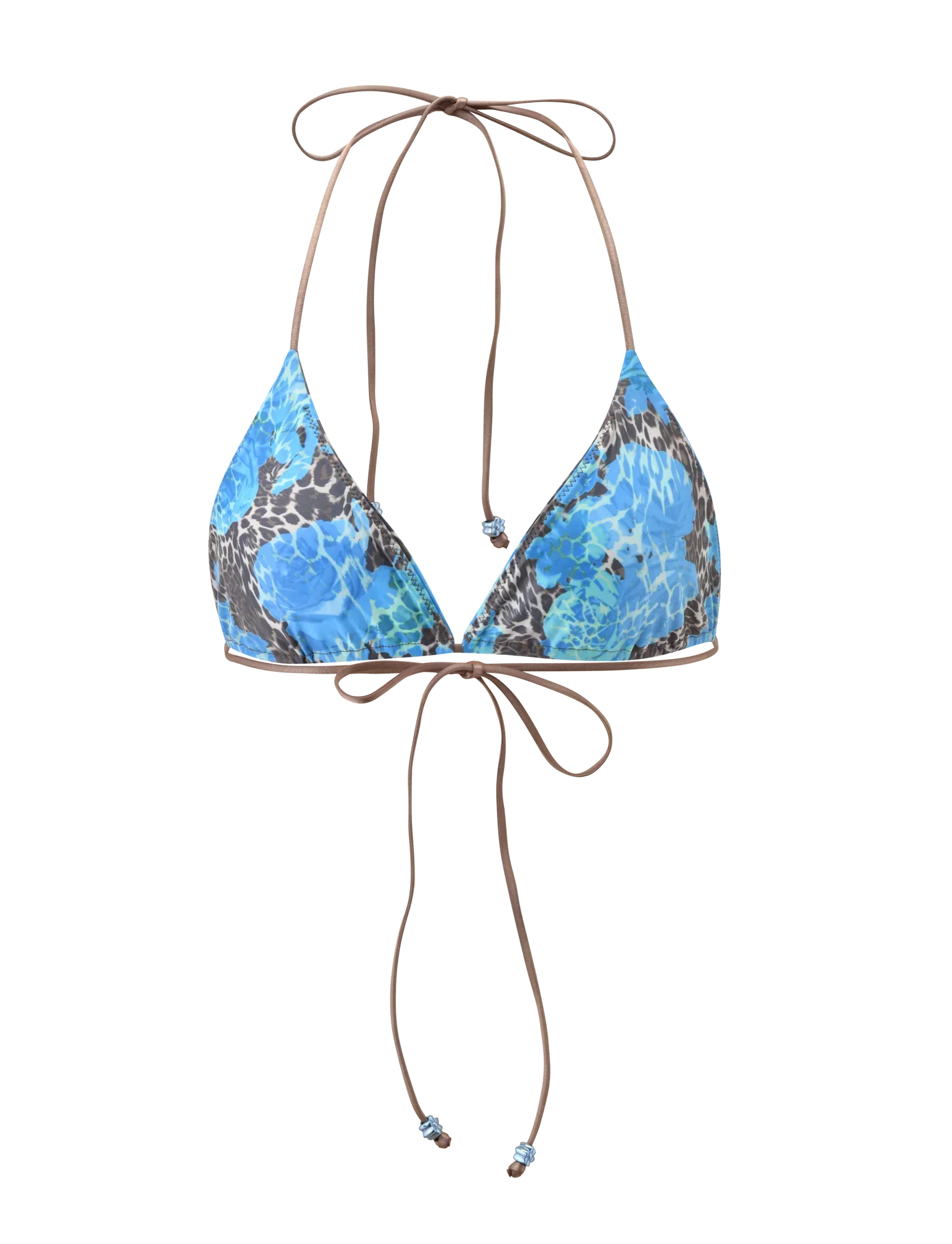 AVE BIKINI TOP BLUE LEOPARD