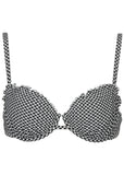 Gingham Bermuda Underwire Top Black White