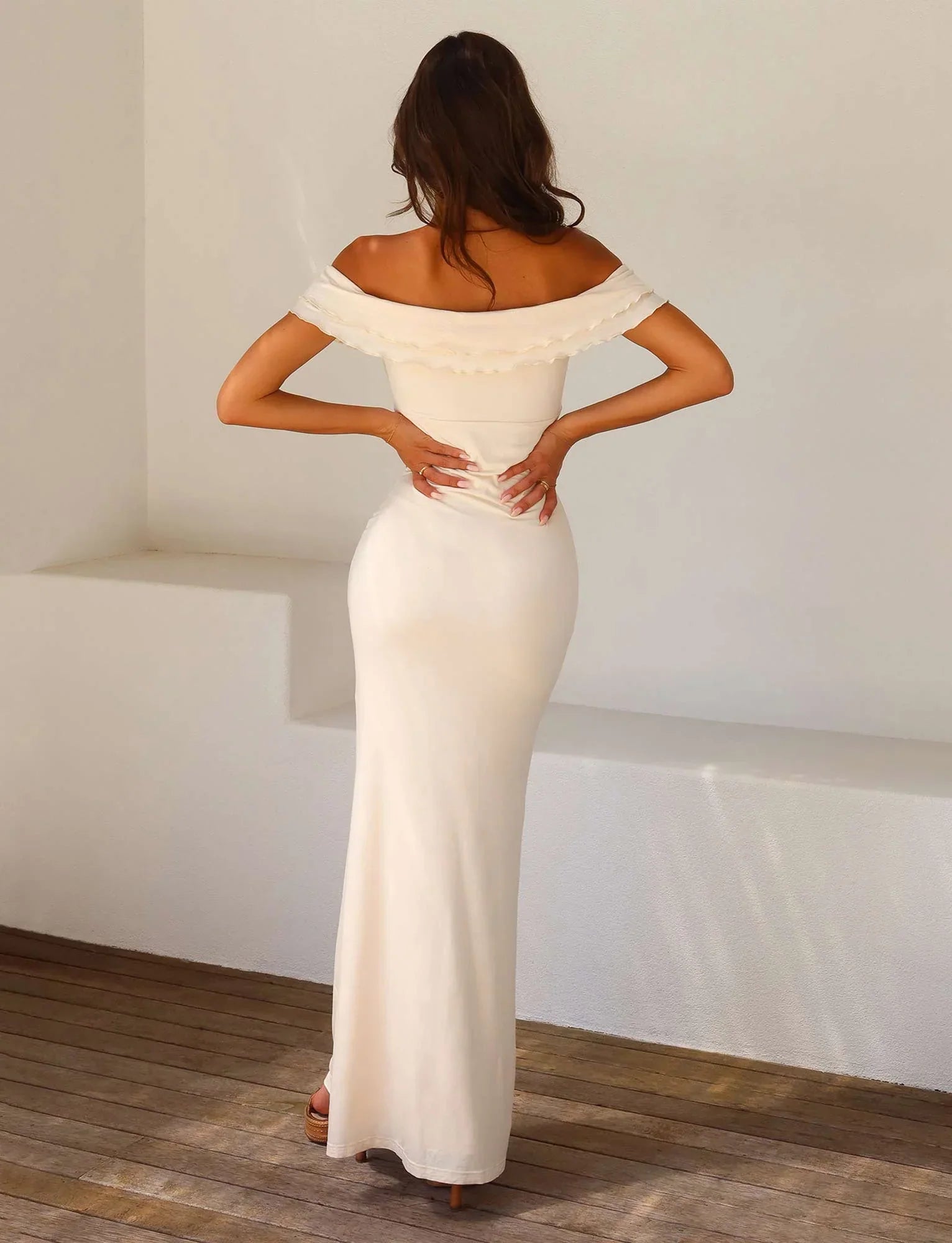 DENALI MAXI DRESS WHITE BONE