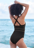 High Neck One Piece Black Beauty