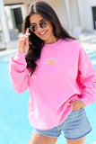 Sunshine On My Mind Pink Graphic Sweatshirt