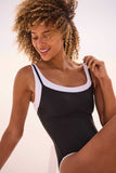 Drift One Piece Black White Layered Solids