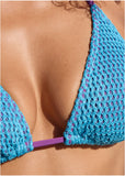 Crochet Bahamas Bikini Top Aqua Orchid