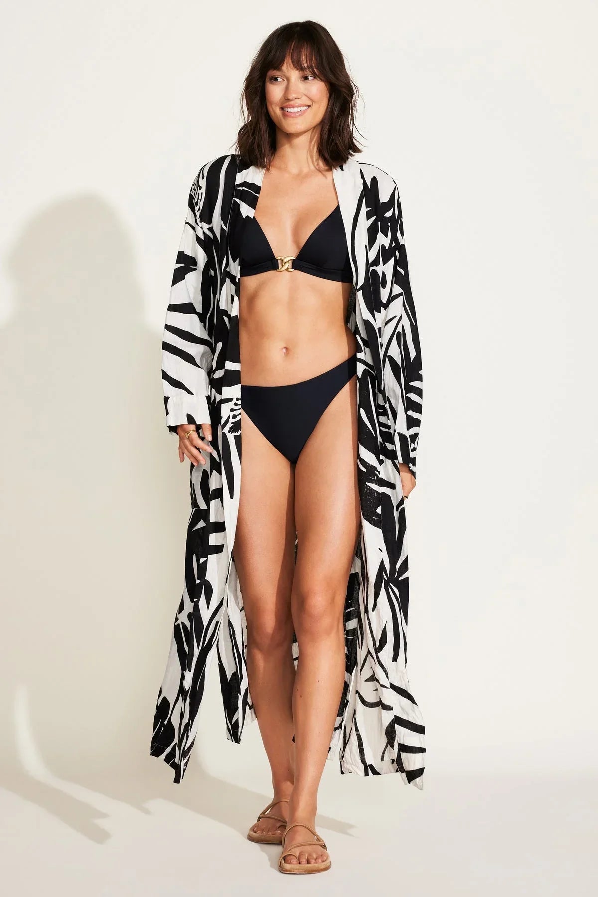Palmilla Robe Graphic Jungle EcoLinen