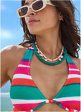 Belize Underwire Bikini Top Watercolor Stripe