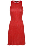 Printed Fit And Flare Dress Red Dot Stripe