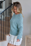 Sterling Teal Slub Crewneck Sweater