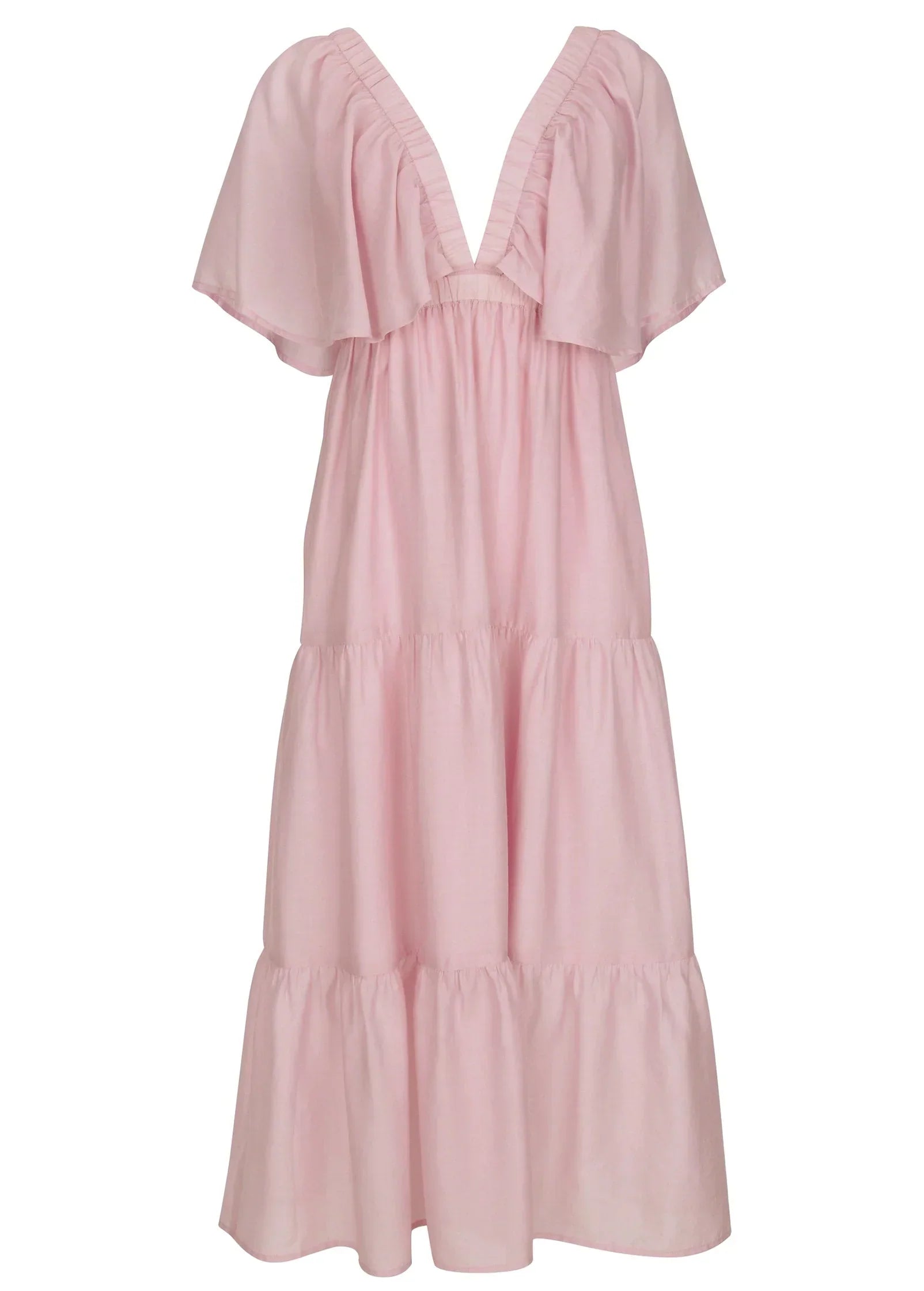 Crinkle Midi Dress Lilac
