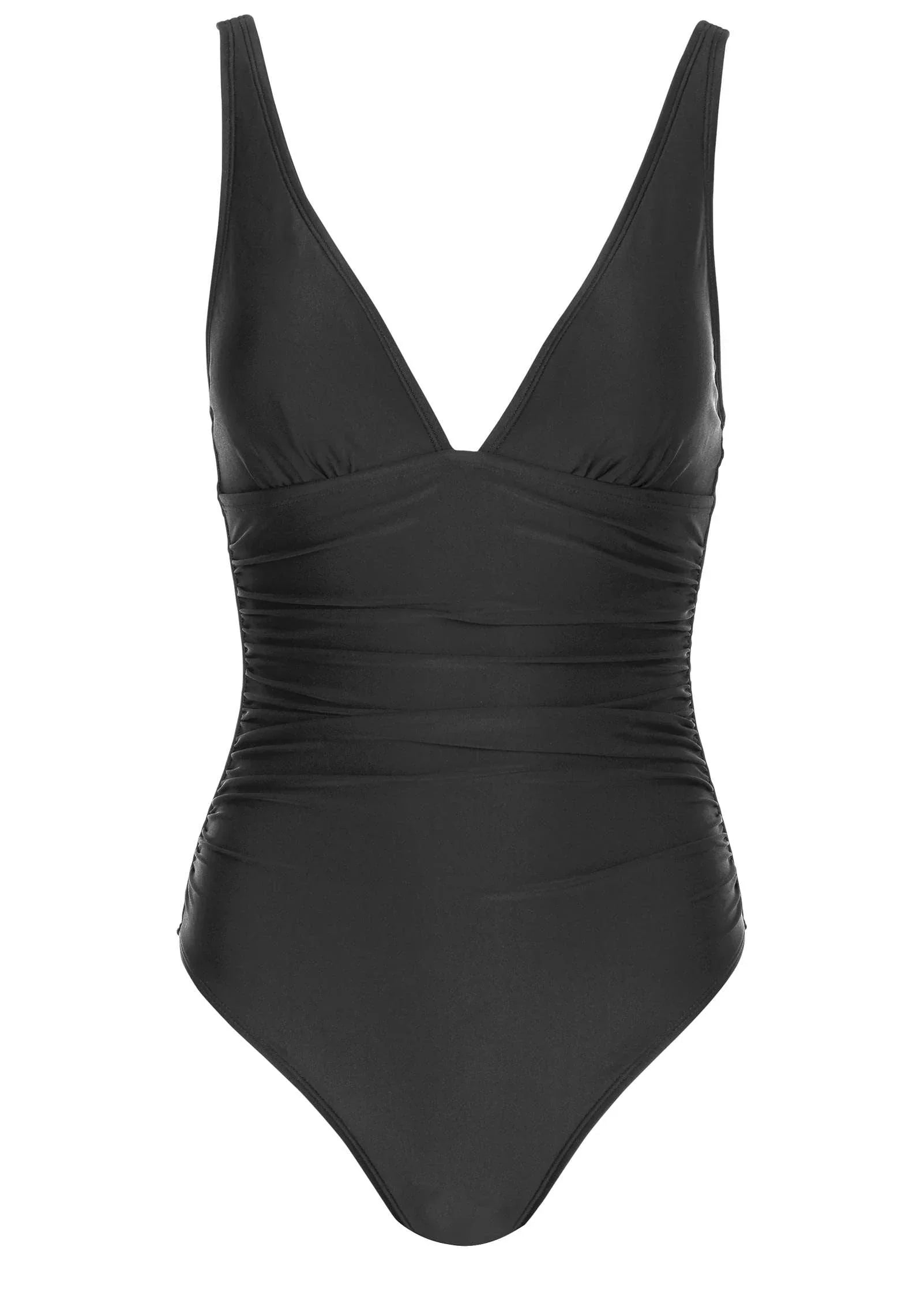 Riviera Ruched Swimsuit Jet Black
