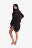 Laguna Fray Shirt Black Bliss Gauze