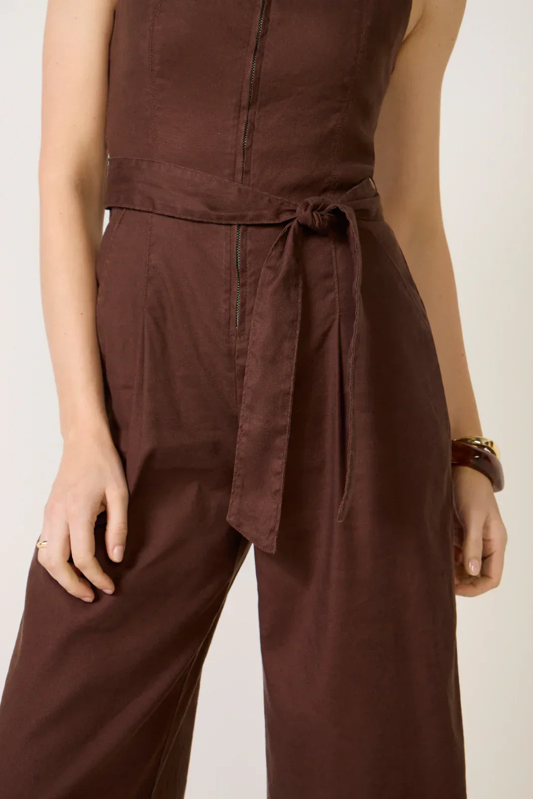 Nicole Stretch Linen Jumpsuit