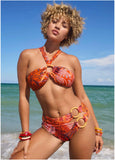 Bamboo Ring Bikini Bottom Parrot Palm