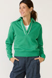 Elsie Piped Polo Sweatshirt