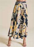 Printed Flowy Pants Navy Multi
