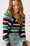 Alyssa Stripe Twin Set Cardigan