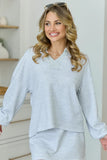 Mattie Grey Striped Sweatshirt