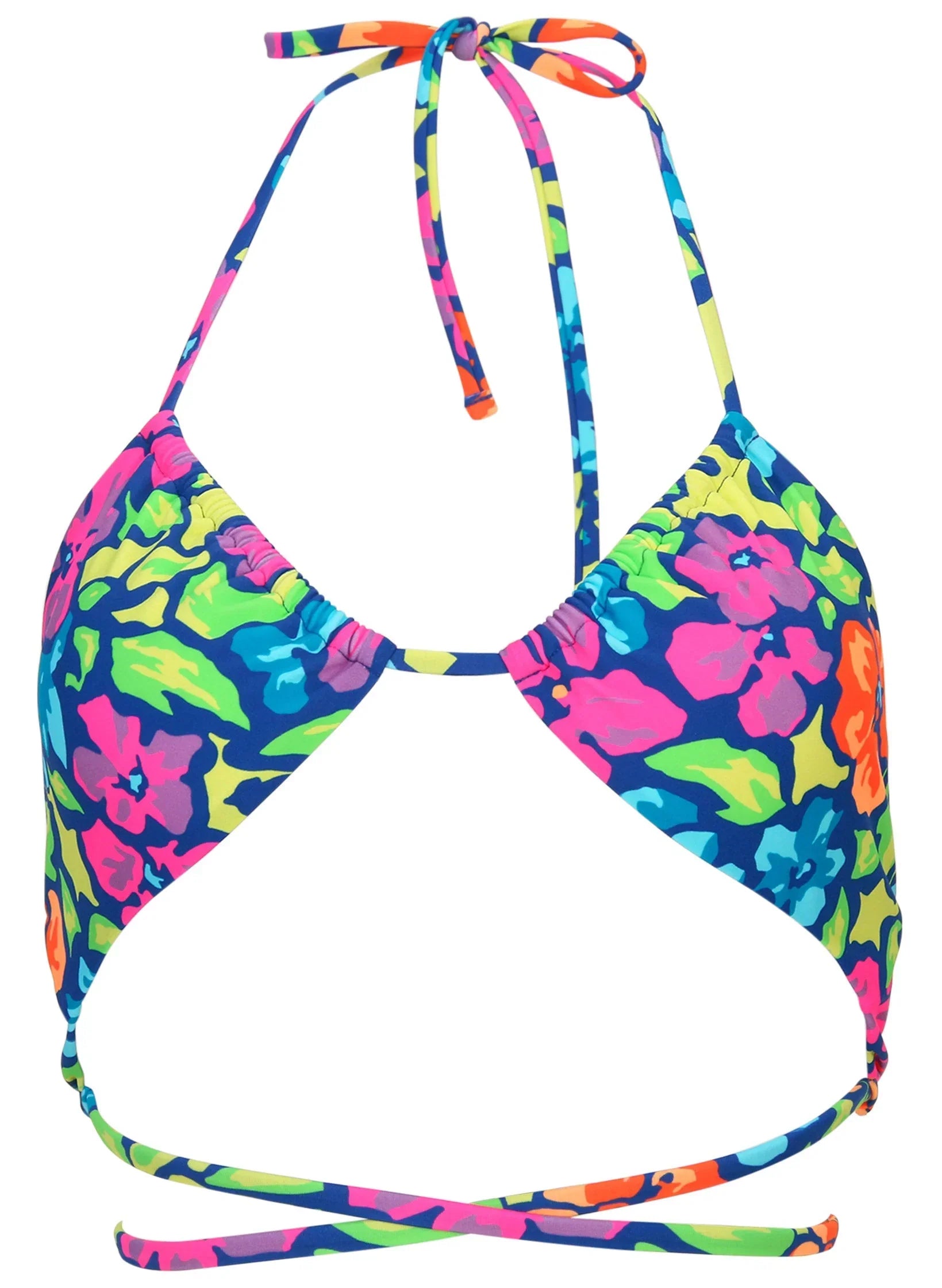 Strappy Ibiza Triangle Top Flower Garden