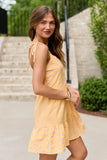 Camille Yellow Gingham Tiered Dress SALE
