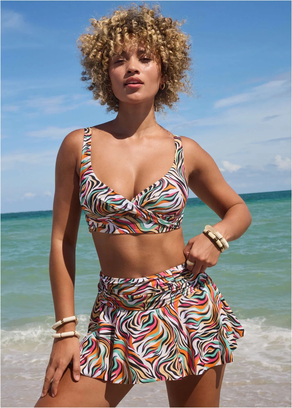 Rio Swim Skirt Earth Swirls