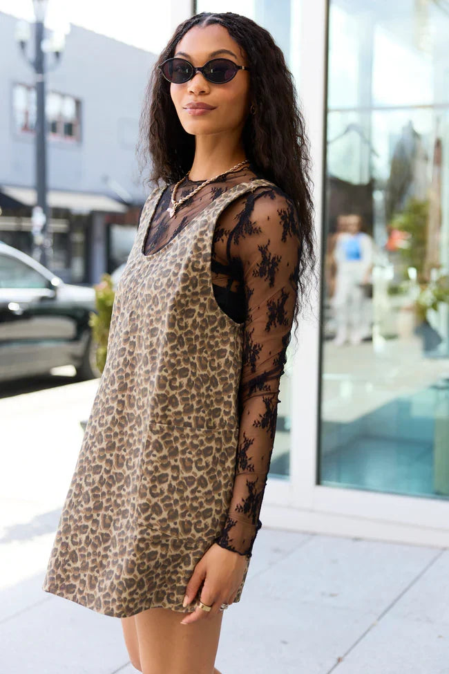 Hazel Leopard Mini Dress