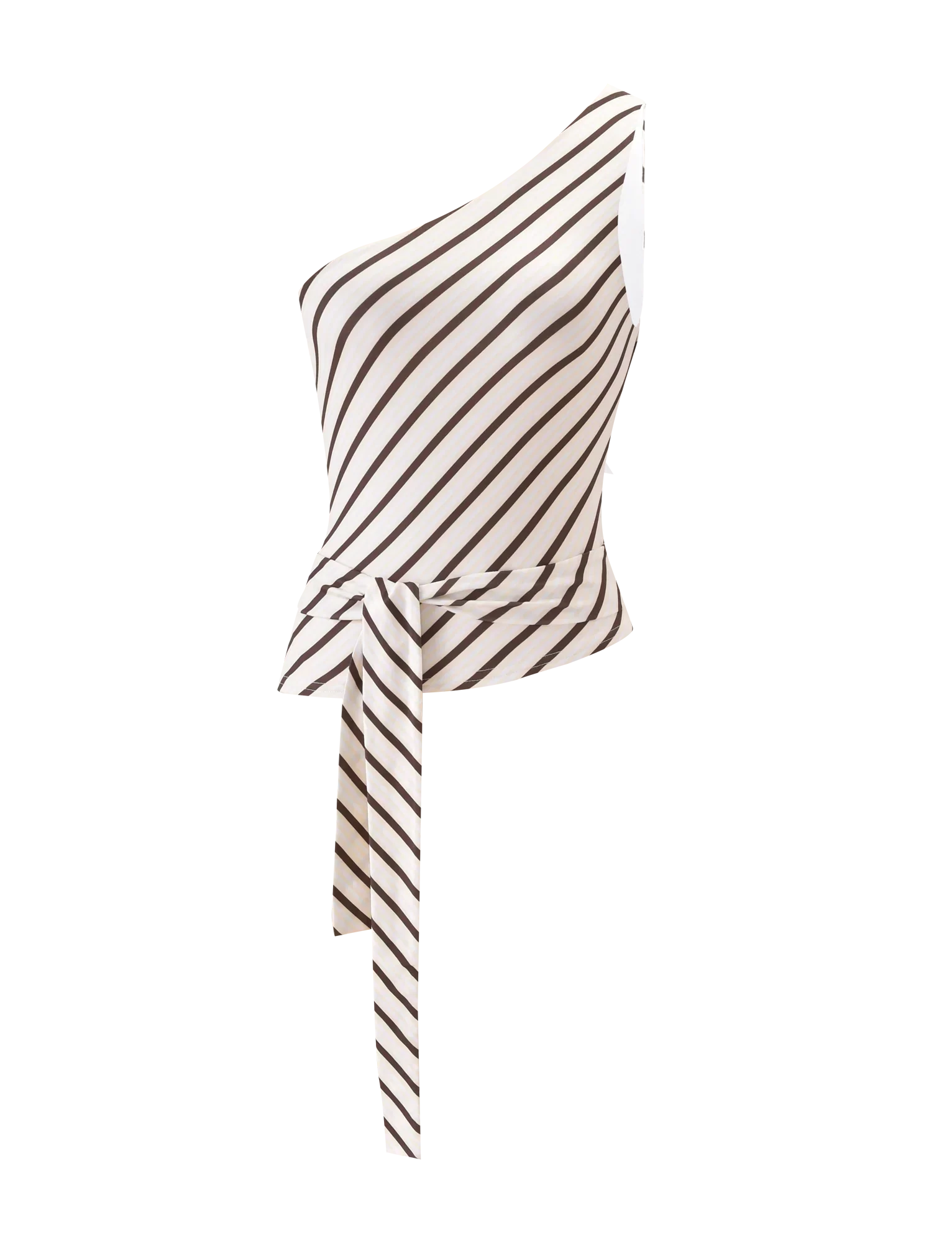 LYLE ONE SHOULDER TOP YELLOW STRIPE