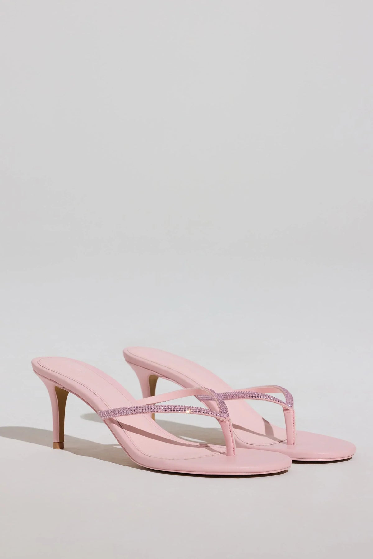 Heeled Sandal in Blush Pink