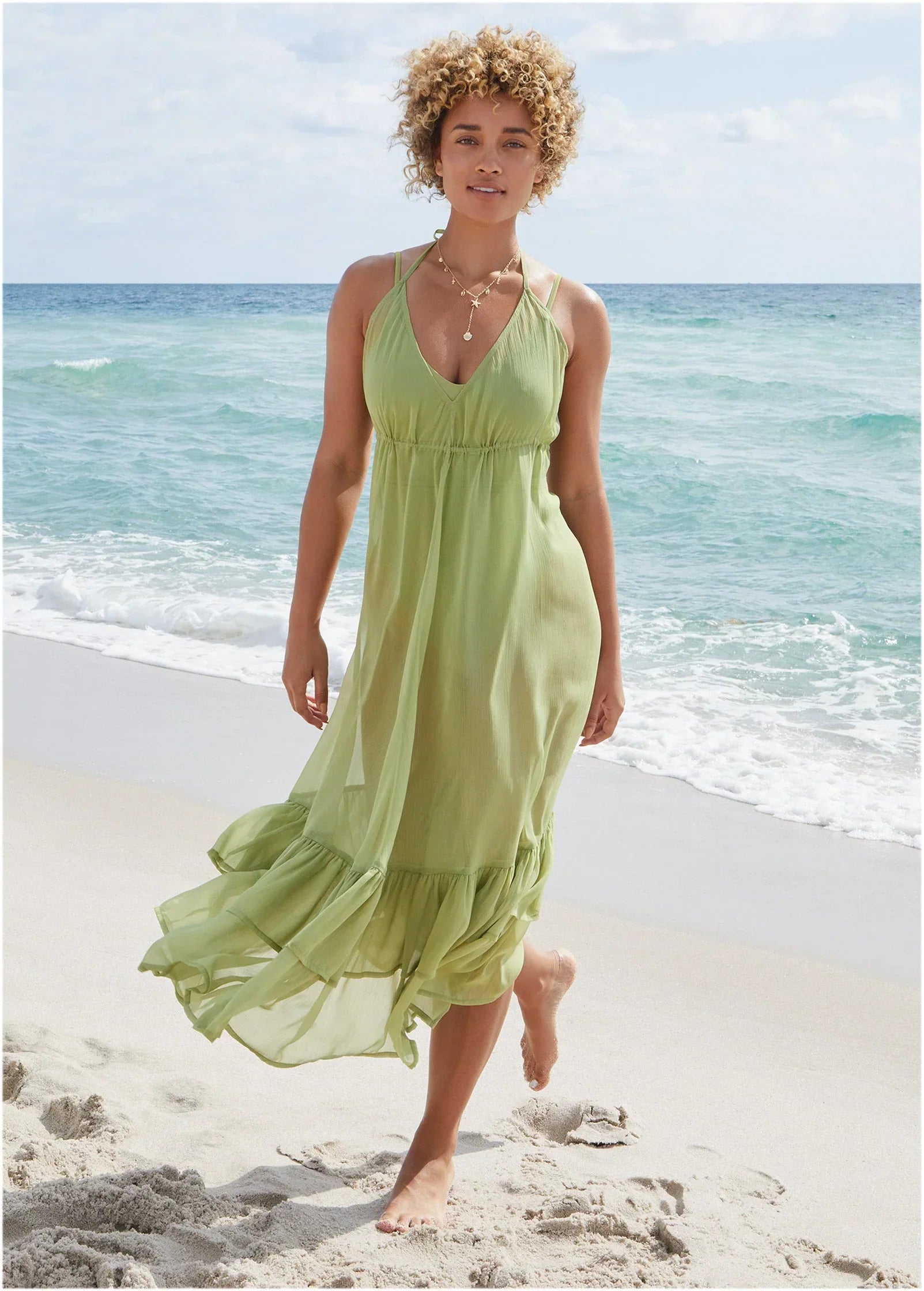Cover Up Dress Mosstone
