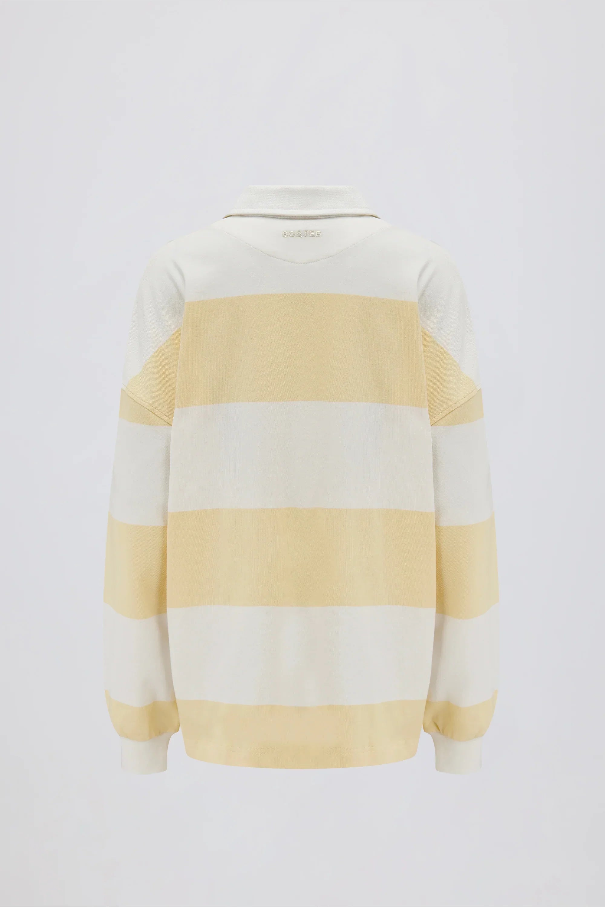Striped Oversized Long Sleeve T Shirt in Lemon