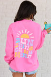 Sunshine On My Mind Multi Pink Graphic Sweatshirt