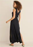 Open Back Maxi Dress Black