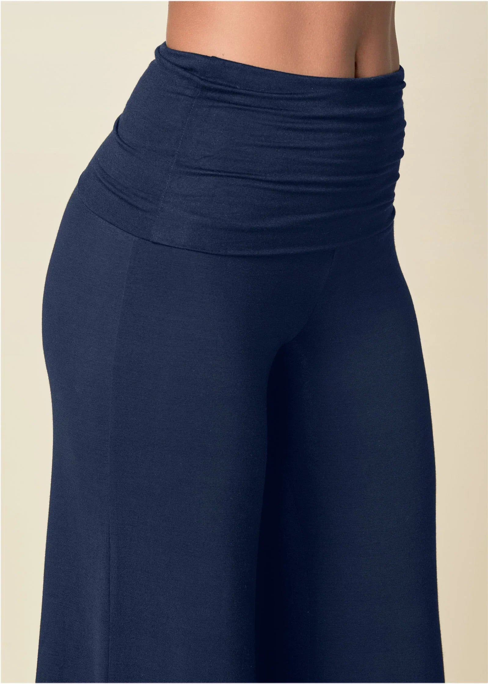 Easy Foldover Pants Navy
