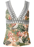 Elastic Tankini Top Fiji Garden
