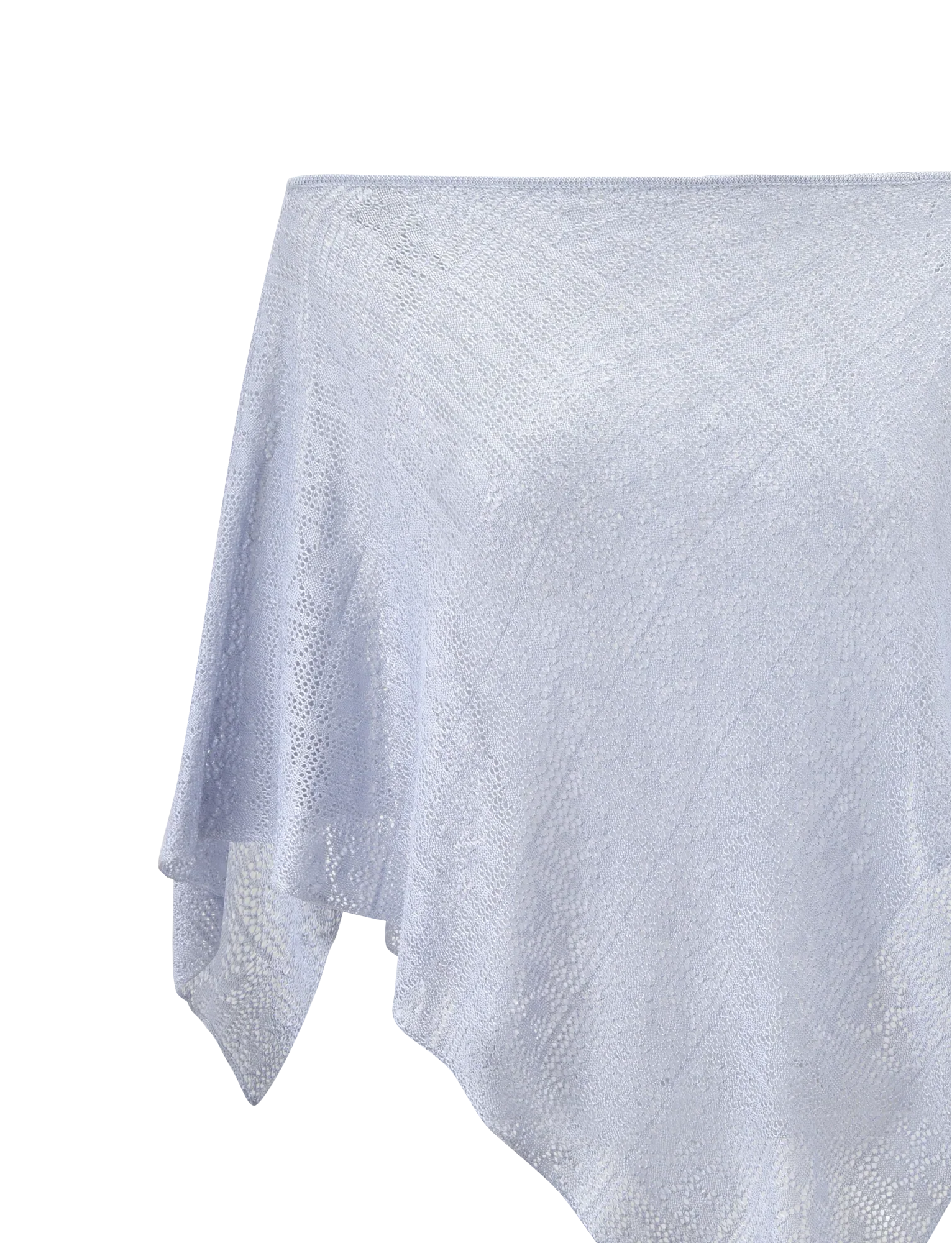 FERN CROCHET PONCHO SILVER