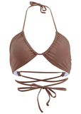 Ibiza Triangle Bikini Top Mahogany Shine