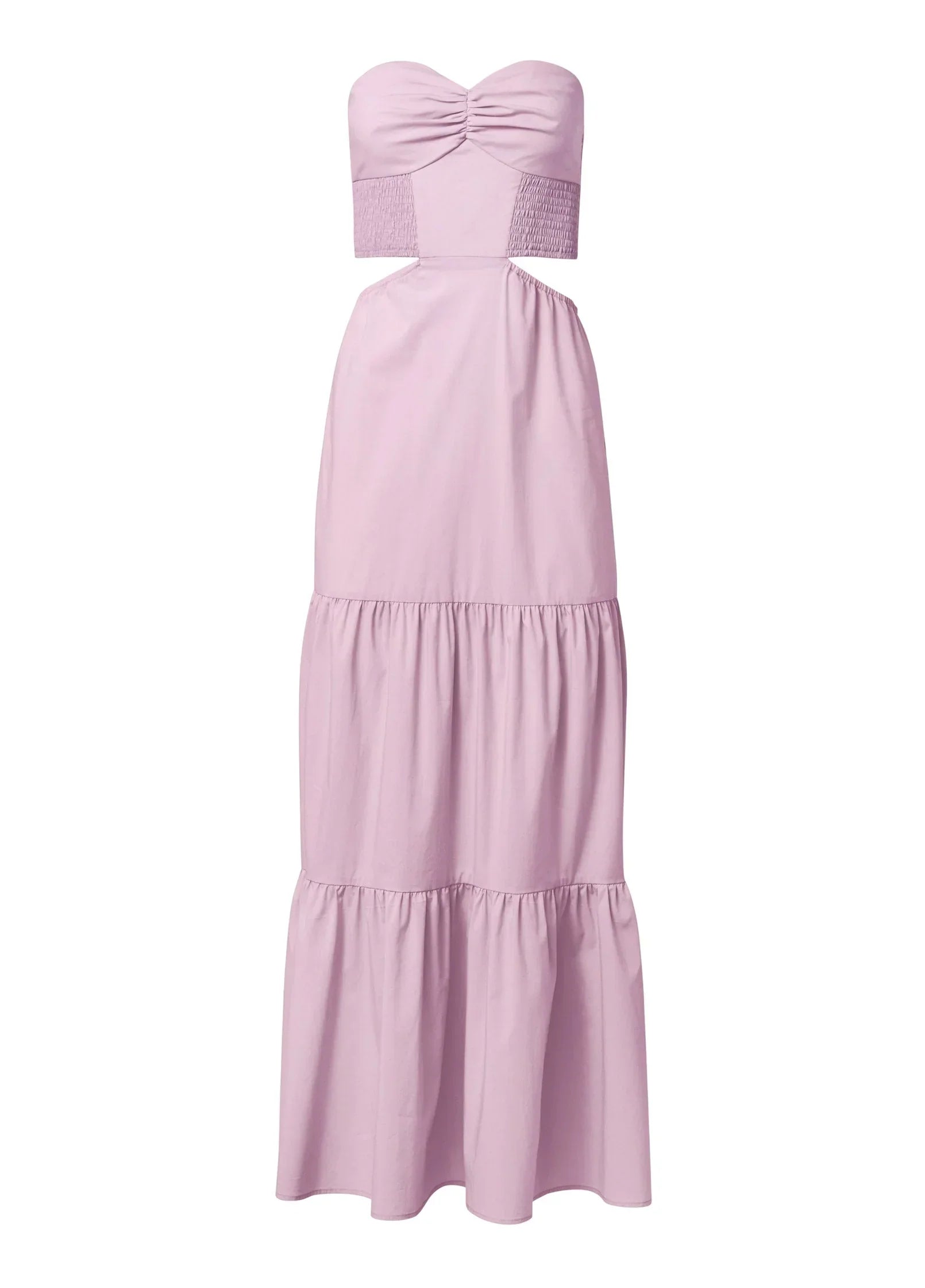 Cutout Tie Back Maxi Dress Light Purple