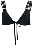 Strappy Triangle Bikini Top Black Beauty