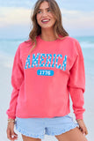 America Star 1776 Light Red Graphic Sweatshirt