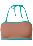 Bandeau Lace Up Top MacchiatoAquaUltramarineblue