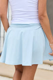 Libby Blue Knit Fold Over Skort