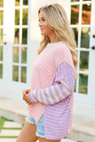 Kailynn Oversized Multi Stripe Sweater