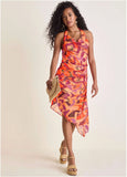 Chiffon High Low Dress Soft Ikat