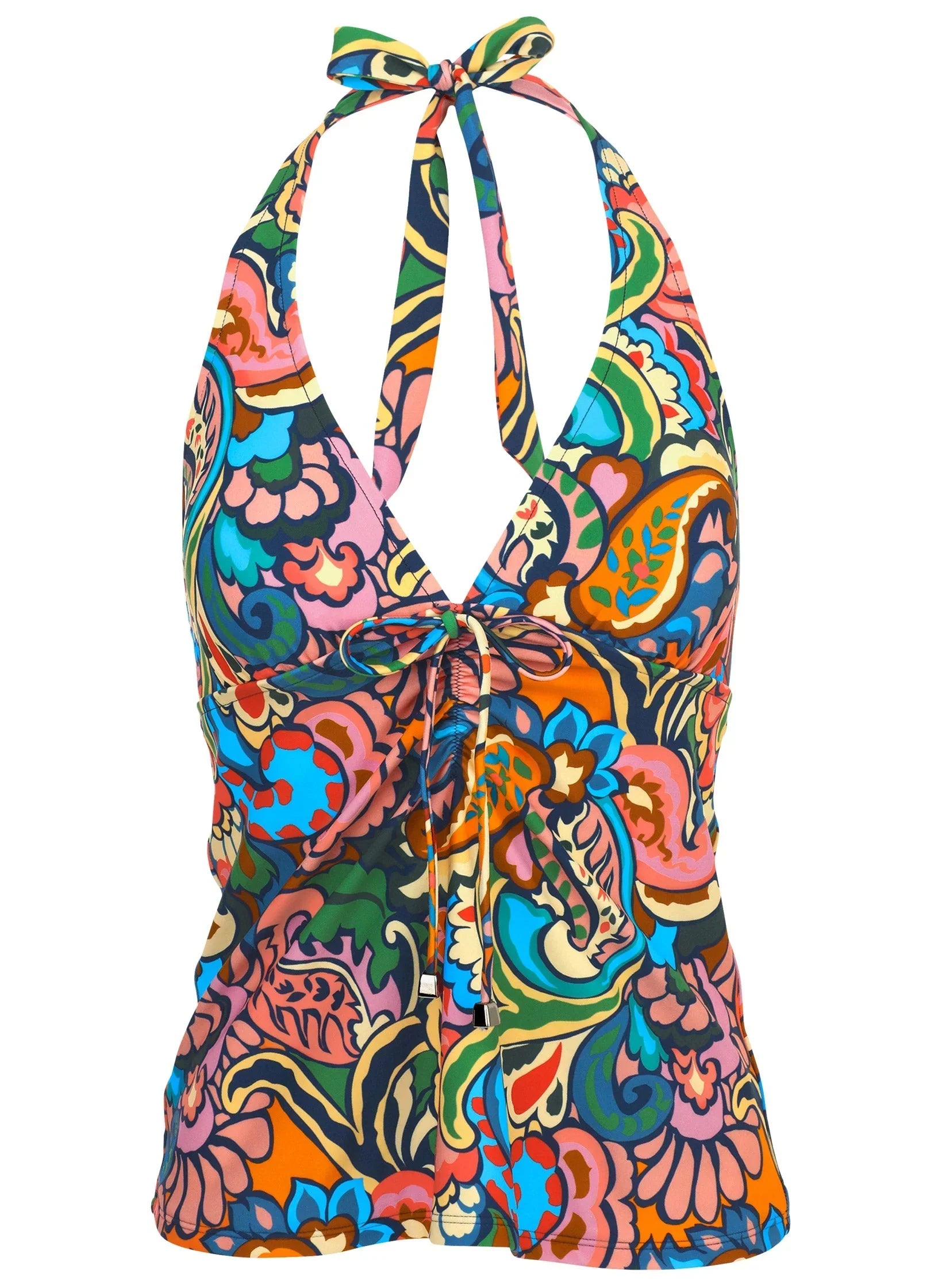 Sicily Halter Tankini Top Fiesta Paisley