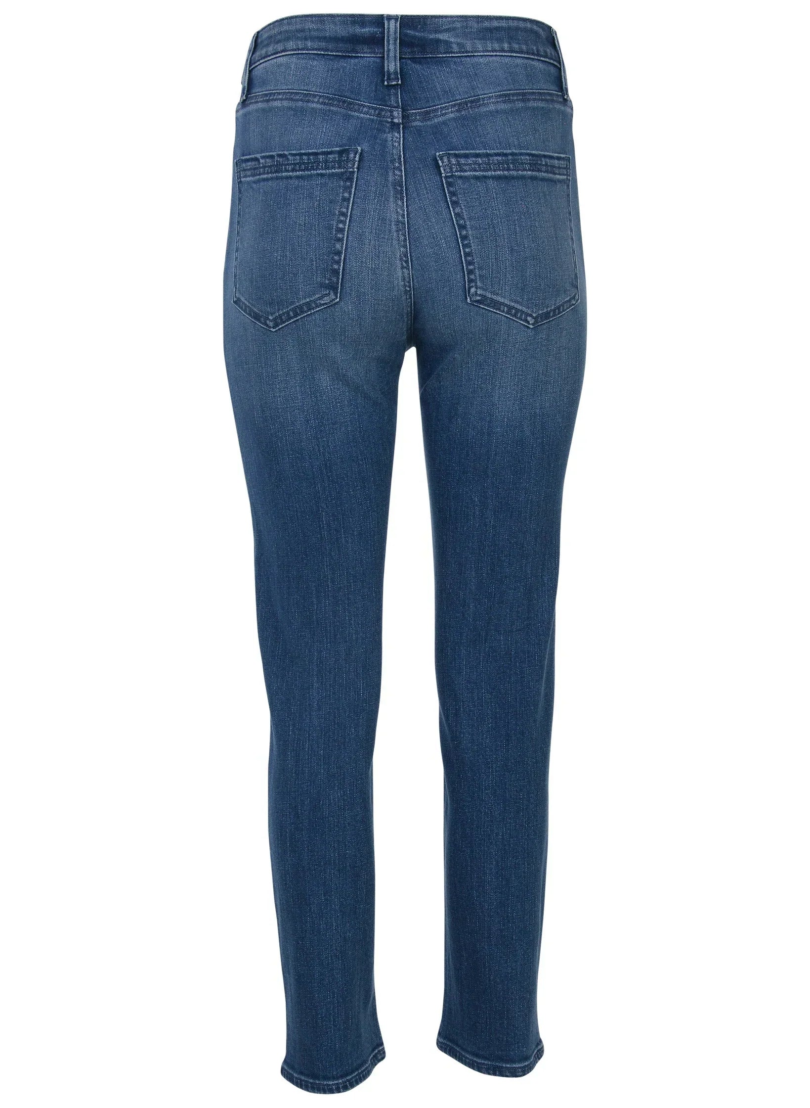 Lace Print Straight Jeans Medium Wash