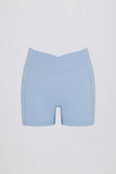 Soft Active Pocket V Waist Mini Shorts in Sky