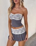 KITTIE LACE SKORT GREY DOT